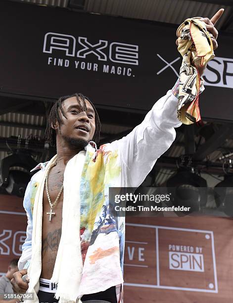 Swae Lee of Rae Sremmurd performs during AXE & SPIN's SXSW showcase at The Belmont on March 17, 2016 in Austin, Texas.