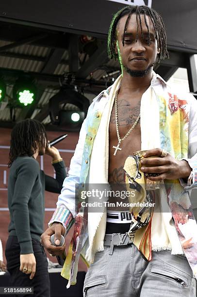 Slim Jimmy and Swae Lee of Rae Sremmurd perform during AXE & SPIN's SXSW showcase at The Belmont on March 17, 2016 in Austin, Texas.