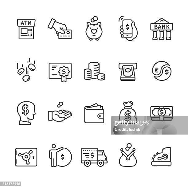 bildbanksillustrationer, clip art samt tecknat material och ikoner med money & payment vector icons - home finances