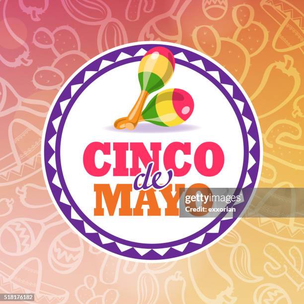cinco de mayo maracas-symbol - sombrero stock-grafiken, -clipart, -cartoons und -symbole