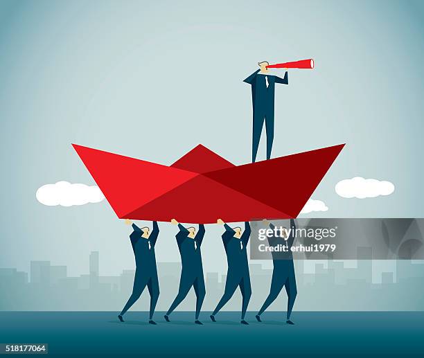 direction - paper boat stock illustrations