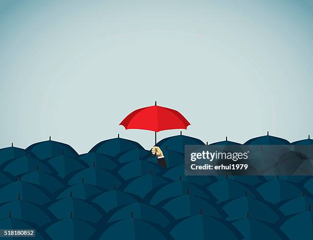 umbrella - individuality stock illustrations