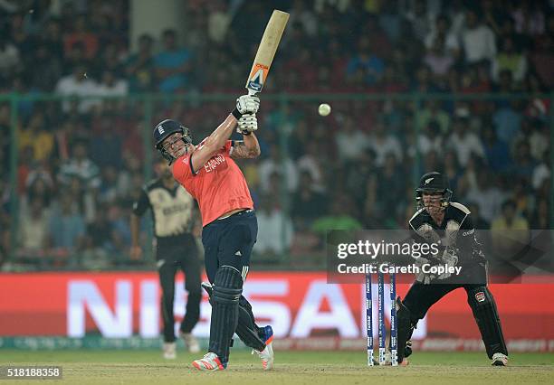 Jason Roy of England bats during the ICC World Twenty20 India 2016 Semi Final match between England and New Zealand at Feroz Shah Kotla Ground on...