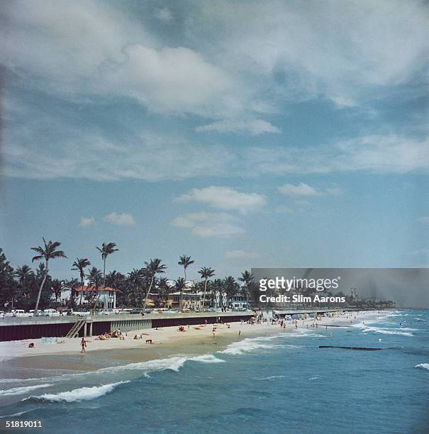 The sea front, Palm Beach, Florida, 1955.