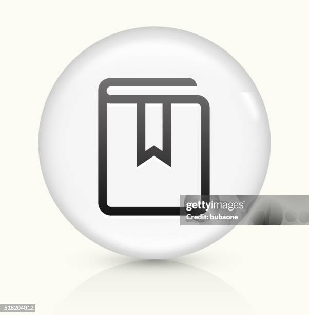 bookmark icon on white round vector button - school closed stock illustrations