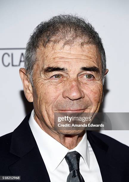 Actor Robert Forster arrives at the premiere of Sony Pictures Classics' "Miles Ahead" at the Writers Guild Theater on March 29, 2016 in Beverly...