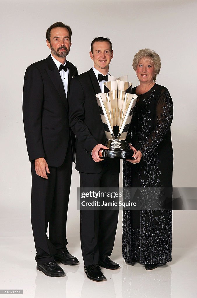 Tom Busch Cup Series Champion Kurt Busch and his parents Gaye and Tom Busch ...