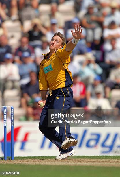 Andy Bichel bowling for Hampshire during the Cheltenham & Gloucester Trophy Semi Final between Hampshire and Yorkshire at Southampton, England, 20th...