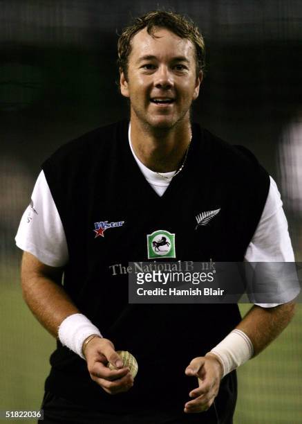 Craig McMillan of New Zealand in action after training at Telstra Dome on December 4, 2004 in Melbourne, Australia.