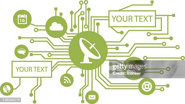 ilustraciones, imágenes clip art, dibujos animados e iconos de stock de circuito eléctrico con iconos y espacio de copia de texto - soldado con estaño descripción física