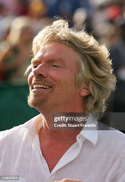 Sir Richard Branson watches the golf during the third round of The Nedbank Sun City Golf Challenge 2004 on December 4, 2004 at the Gary Player...