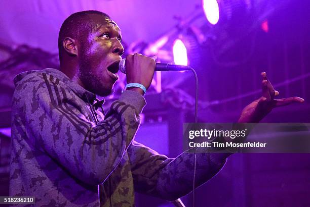 Stormzy performs during the BBC Showcase at Stubbs Bar-B-Que on March 17, 2016 in Austin, Texas.