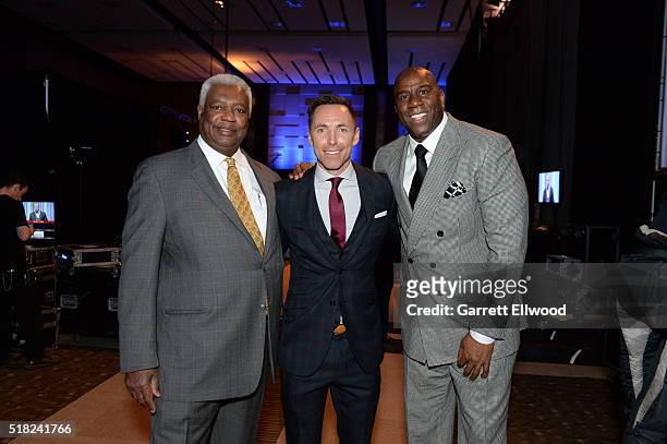 Legends, Oscar Robinson, Steve Nash and Magic Johnson attend the NBA Legends Brunch as part of NBA All-Star 2016 on February 14, 2016 in Toronto,...