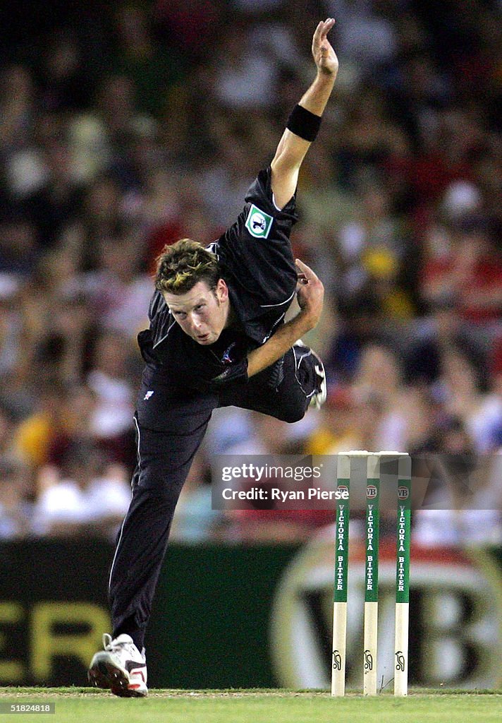 Ian Butler Ian Butler of New Zealand in action during game one of the... News ...