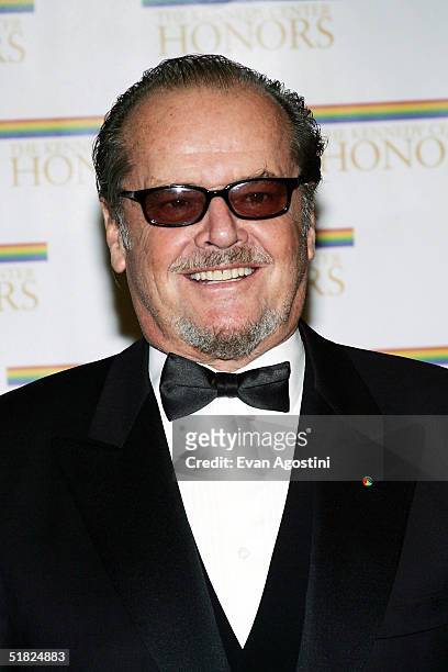 Actor Jack Nicholson arrives at the 27th Annual Kennedy Center Honors at U.S. Department of State December 4, 2004 in Washington, DC.