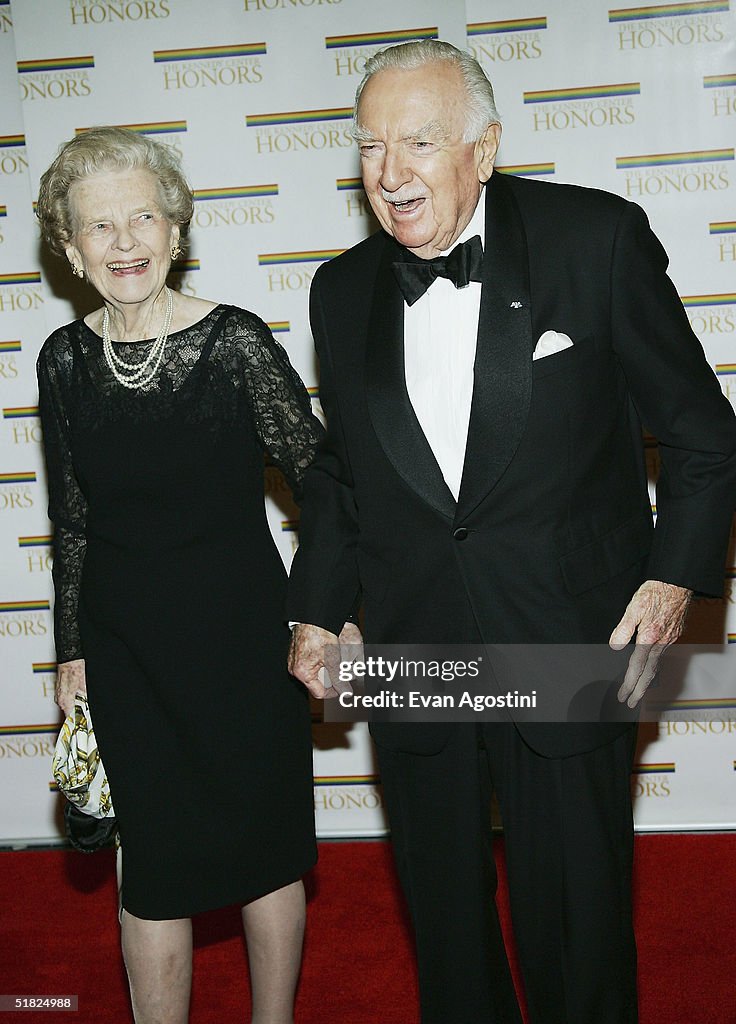 Former news anchor Walter Cronkite and wife arrive at the 27th Annual ...