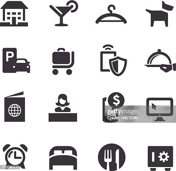 hotel icons - acme series - file clerk stock illustrations