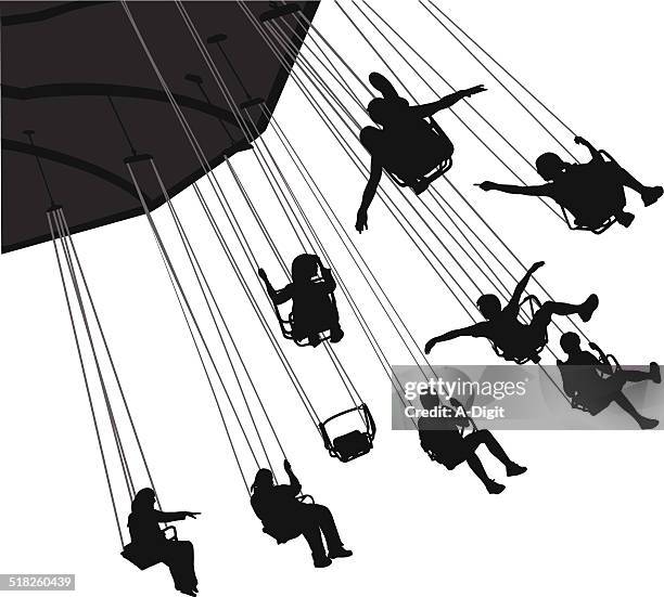 imflying - funfair lights stock illustrations