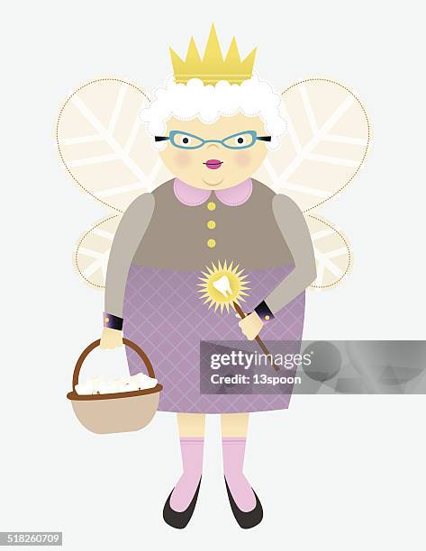 ilustrações de stock, clip art, desenhos animados e ícones de fada do dente redondos - fada do dente