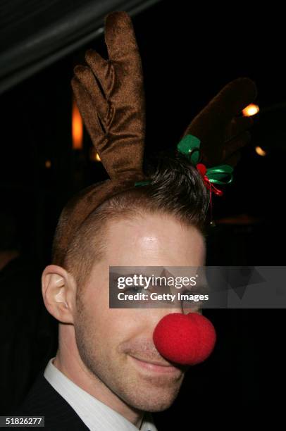 Actor Seth Green prepares backstage during The Church of Scientology Celebrity Centre's 12th Annual "Christmas Stories" to benefit the Hollywood...