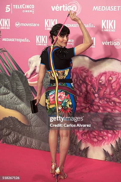 Spanish actress Nerea Barros attends "Kiki, El Amor Se Hace" premiere at the Capitol premiere on March 30, 2016 in Madrid, Spain.
