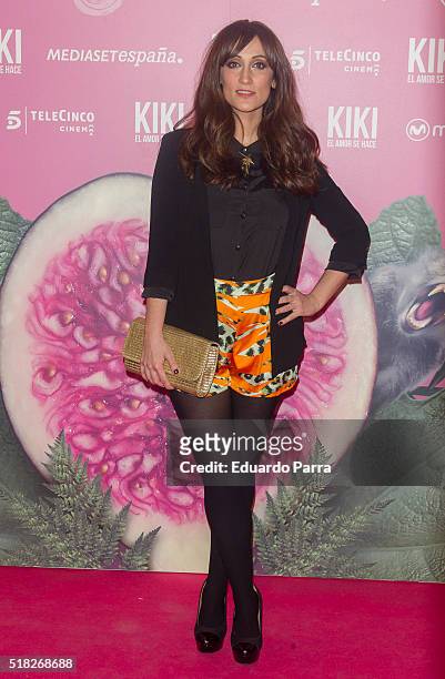 Actress Ana Morgade attends 'Kiki, el amor se hace' premiere at Capitol cinema on March 30, 2016 in Madrid, Spain.