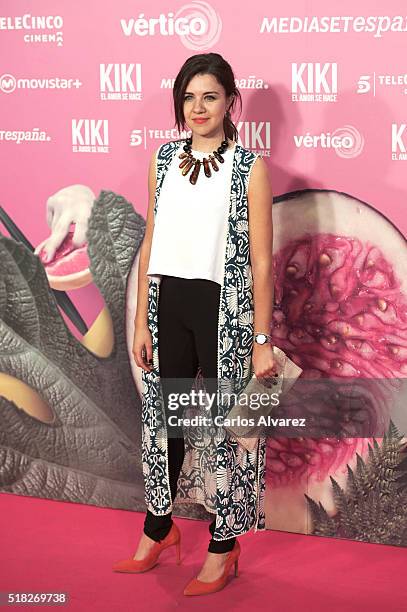 Andrea Guasch attends "Kiki, El Amor Se Hace" premiere at the Capitol premiere on March 30, 2016 in Madrid, Spain.