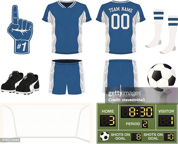 soccer uniform - fußballtrikot stock-grafiken, -clipart, -cartoons und -symbole