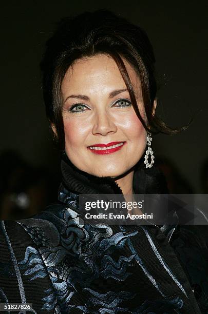 Actress Lynda Carter arrives at the 27th Annual Kennedy Center Honors Gala at The Kennedy Center for the Performing Arts December 5, 2004 in...