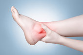 Female foot with ankle pain
