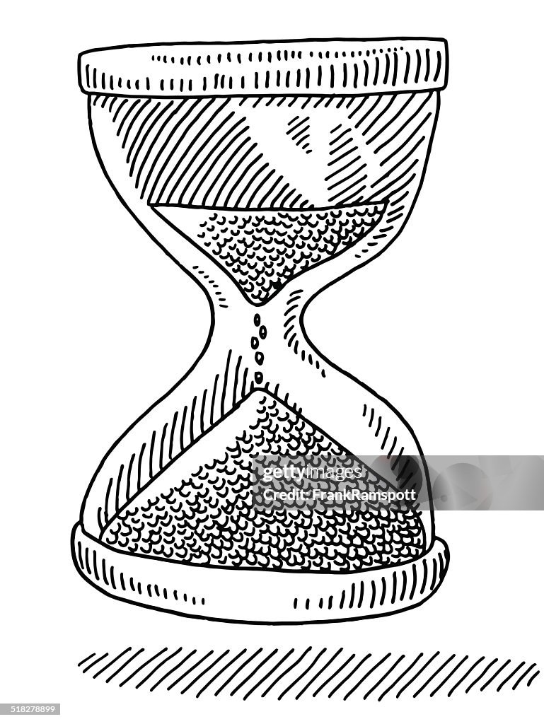 Sand Glass Time Symbol Drawing