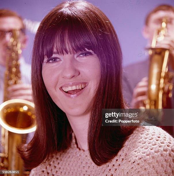 British television broadcaster and presenter of television music series 'Ready Steady Go!' Cathy McGowan in 1965.