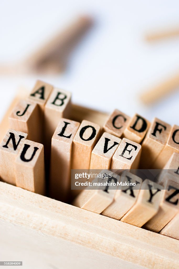 LOVE - Alphabet Letter Stamps