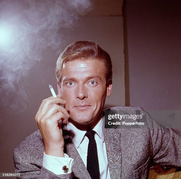 English actor Roger Moore,who stars in the television drama series... News Photo