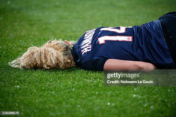 Kheira Hamraoui of PSG during Uefa Women's Champions League match between Paris Saint Germain and Fc Barcelona, round of 8, second leg at Stade...