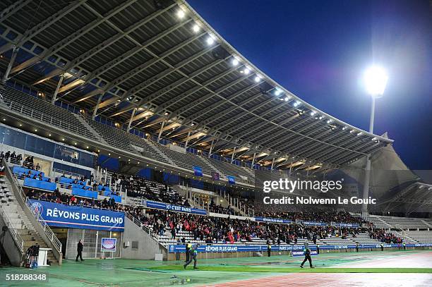 General view during Uefa Women's Champions League match between Paris Saint Germain and Fc Barcelona, round of 8, second leg at Stade Charlety on...