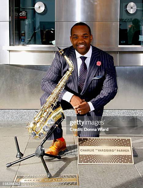 Lawrence Brownlee appears at the Apollo Walk of Fame Induction Ceremony for Charlie "Yardbird" Parker at The Apollo Theater on March 30, 2016 in New...