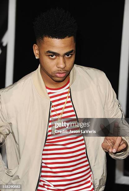 Player D'Angelo Russell attends the premiere of "Creed" at Regency Village Theatre on November 19, 2015 in Westwood, California.