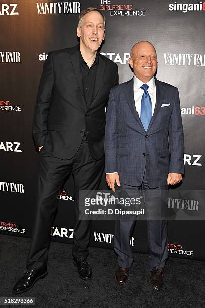 Director, writer and executive producer Lodge Kerrigan and STARZ CEO Chris Albrecht attend the New York premiere of "The Girlfriend Experience" at...