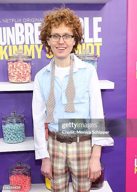 Actor Doug Plaut attends the "Unbreakable Kimmy Schmidt" season 2 world premiere at SVA Theatre on March 30, 2016 in New York City.