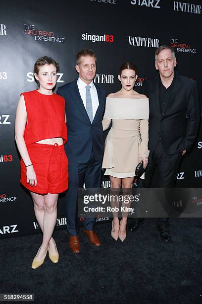 Kate Lyn Sheil, Paul Sparks, Riley Keough and Lodge Kerrigan attend the New York Premiere of "The Girlfriend Experience" at The Paris Theatre on...