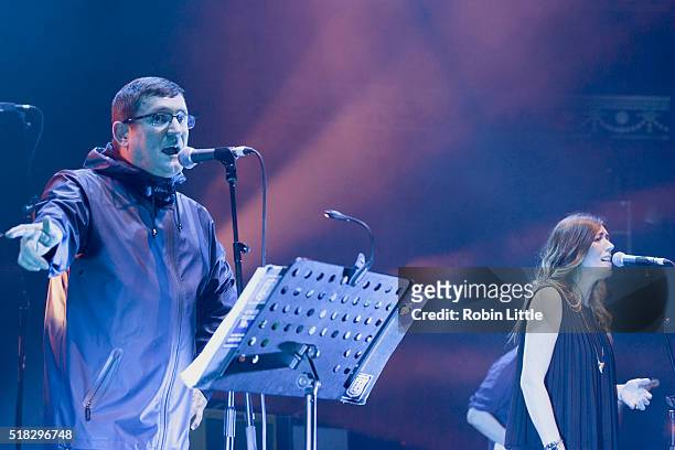 Paul Heaton and Jacqui Abbott perform at Royal Albert Hall on March 30, 2016 in London, England.