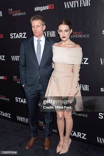 Actors Paul Sparks and Riley Keough attend "The Girlfriend Experience" New York Premiere at The Paris Theatre on March 30, 2016 in New York City.