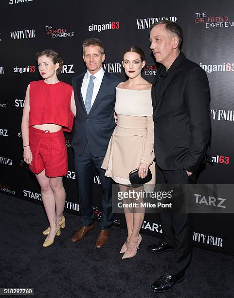 Actors Kate Lyn Sheil, Paul Sparks, and Riley Keough, and Director, writer and executive producer Lodge Kerrigan attend "The Girlfriend Experience"...