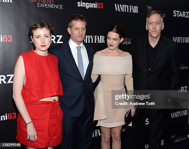 Kate Lyn Sheil, Paul Sparks, Riley Keough, and Lodge Kerrigan attend "The Girlfriend Experience" New York premiere at The Paris Theatre on March 30,...