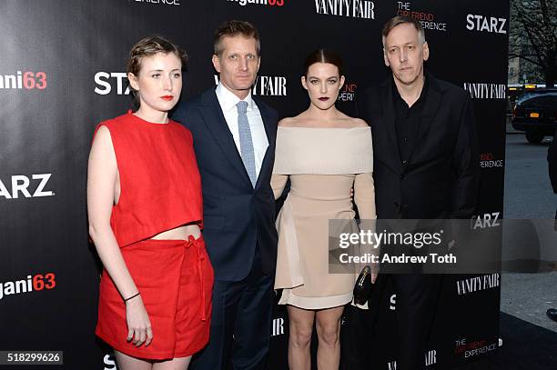 Kate Lyn Sheil, Paul Sparks, Riley Keough, and Lodge Kerrigan attend "The Girlfriend Experience" New York premiere at The Paris Theatre on March 30,...