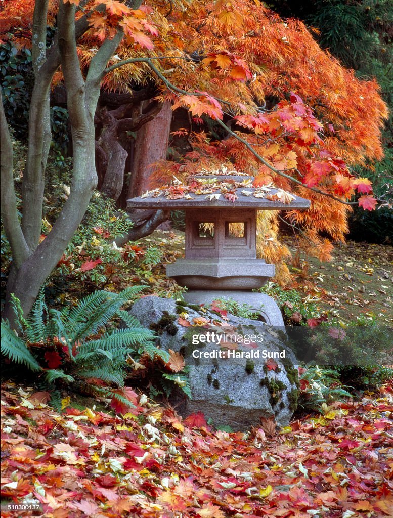 Traditional Japanese stone lantern