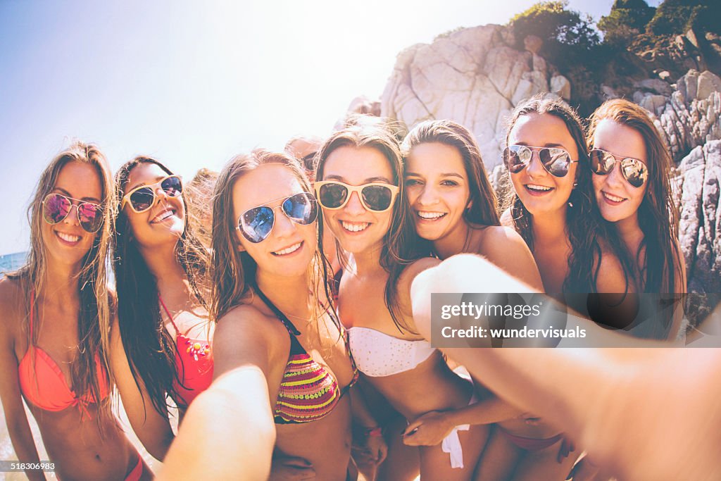 Group of Girls Taking Selfie