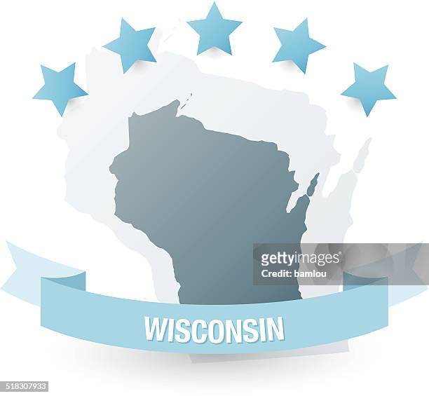 detailed map of wisconsin state - file wisconsin pole of inaccessibility.png stock illustrations