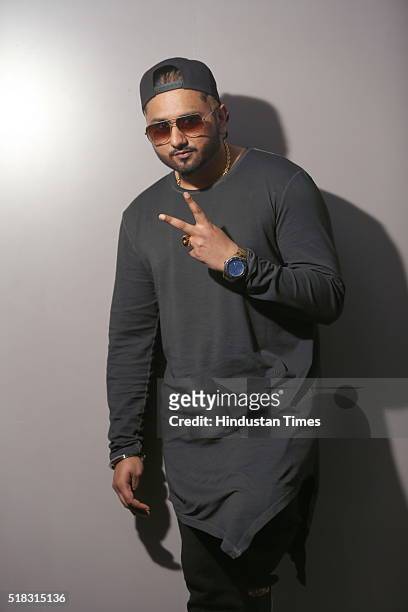 Bollywood Singer-Rapper Yo Yo Honey Singh poses during an exclusive interview with HT City-Hindustan Times for his upcoming Punjabi action film...